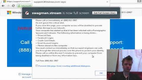 Talking to Microsoft Scammer and he threatens me. Fake Tech Support
