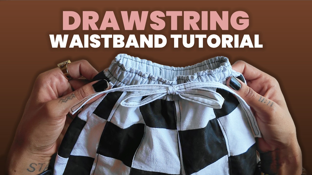 How to sew the most PERFECT drawstring waistband. - YouTube