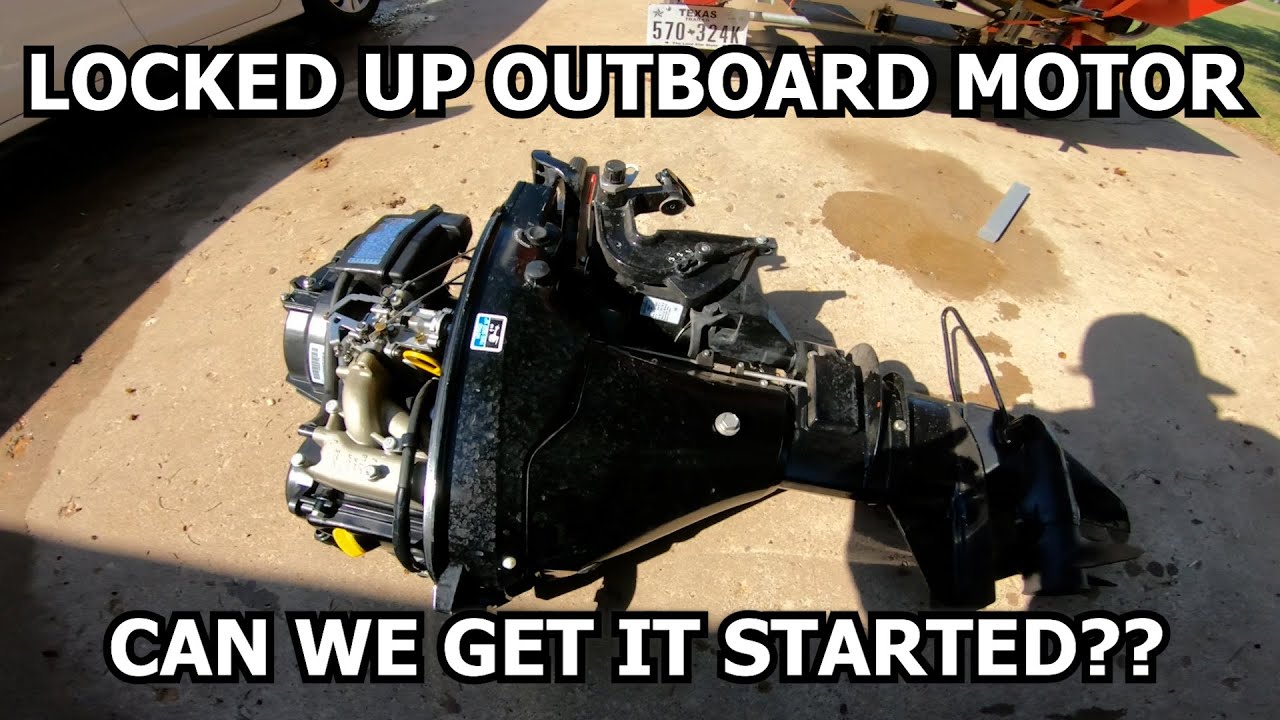 LOCKED UP MERCURY OUTBOARD MOTOR l STARTING NEW JON BOAT BUILD YouTube