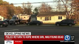 VIDEO: Police return to Enfield home where girl was found dead