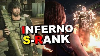 Resident Evil 3 Remake - S RANK Speedrun "INFERNO" No Damage W/ Infinite Rocket Launcher