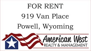 For rent: 919 Van Place, Powell, WY 82435