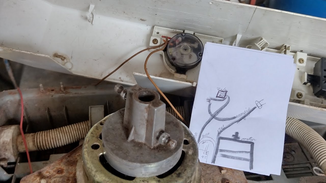 cómo montar o conectar un motor de secador de lavadora doble tina con