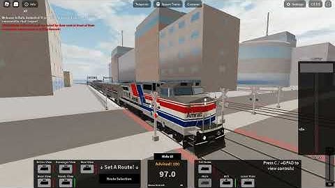 Roblox Rails Unlimited Railfanning: Amtrak Wave Dasher "Phase III/Pepsi Can Scheme" (Outbound)