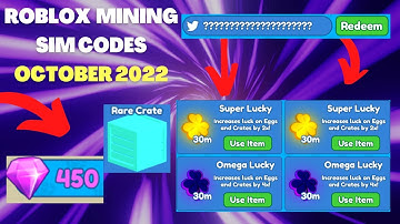ROBLOX MINING SIMULATOR 2 *NEW* OCTOBER CODES 2022 | ROBLOX MINING SIMULATOR OCTOBER CODES | ROBLOX