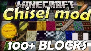 Minecraft Mods - Chisel 1.6.4 SMP 100 + BLOCKS!! (New glass, stairs, slabs, etc!) Review and Tutorial