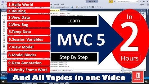 Learn MVC 5 in just 2 Hours