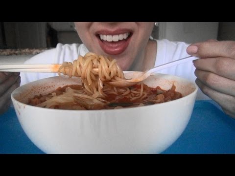 ASMR: Jjambbong 짬뽕 Korean-Chinese Spicy Noodle Soup | Eating Sounds