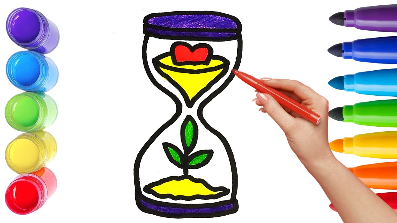 How To Draw cute TIMER Drawing, Painting & Coloring For Kids and ...