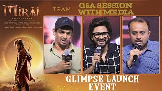 Teja Sajja & Mirai Team Q & A With Media | Mirai Title Glimpse Launch Event | Manastars