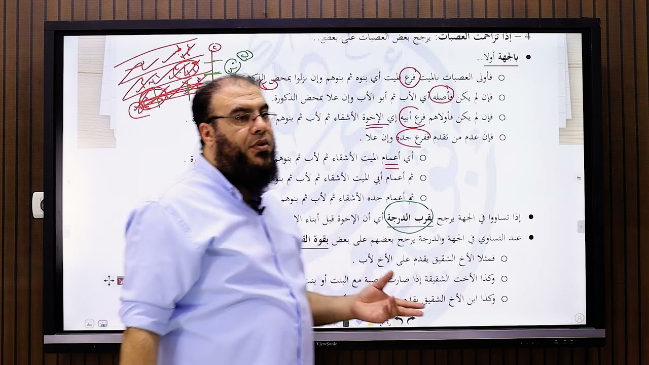 أقوى دورة مواريث للثانوية الأزهرية العصبة بالنفس والعصبة بالغير والعصبة مع الغير دكتور أحمد أبوسعيد