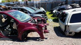 Junk yard, lots of used auto parts