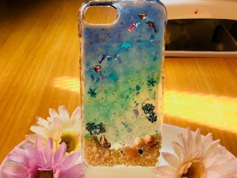Uvレジン 海のスマホケース 海塗り で作り直しました Youtube