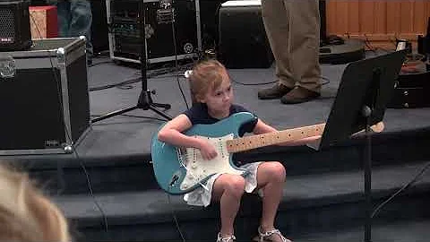 Annabelle McDaniel Playing The Star Spangled Banner