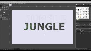 Put Image Inside of Text Shape | GIMP 2020