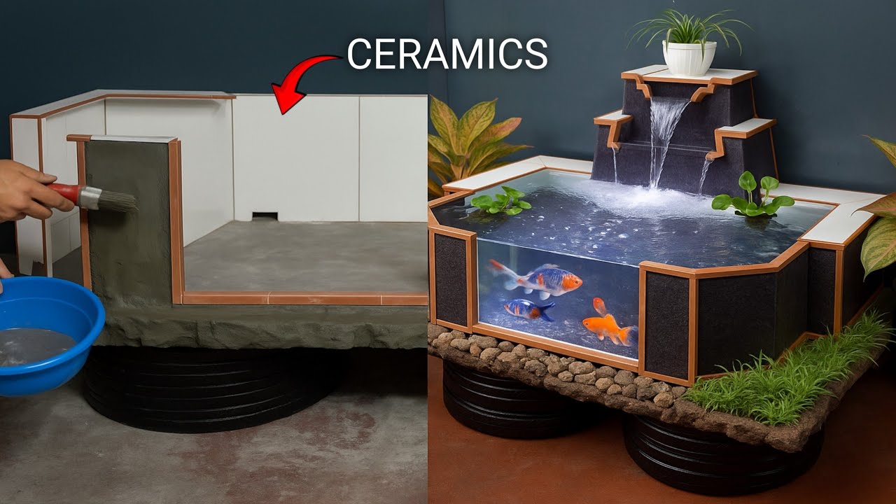 Making a Portable Aquarium Pond from Ceramic & Styrofoam: Aesthetic Innovation for Koi & Koky