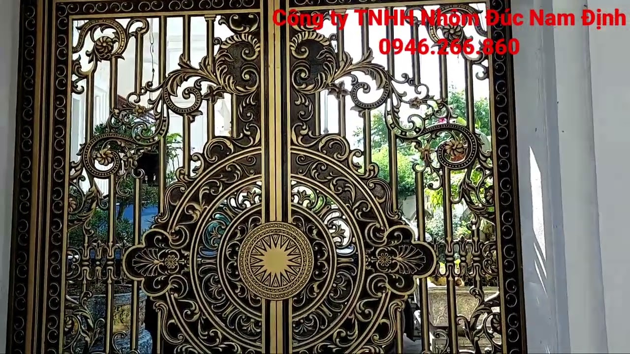 ✅ ✅ Cổng nhôm đúc có làm mở lùa sang hai bên được không | Cổng nhôm đúc Nam Định