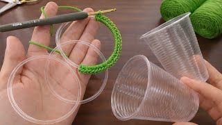 💰 I made 350 pairs and sold them all!💰Easy Crochet Idea with Plastic Cups💰UPCYCLING DIY