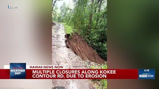 Heavy rains prompt partials road closure, trigger wastewater spill on Kauai