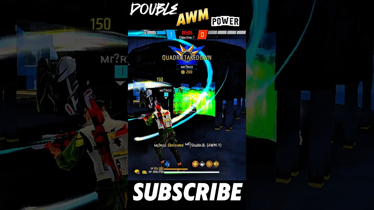 Double AWM Power 🔥 1 VS 4 Headshot Clutch | CS Ranked Grandmaster Lobby | Free Fire