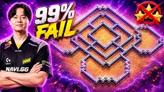 ๐ฅ 99% FAIL! IMPOSSIBLE TH18 WAR BASE | Anti 3-Star