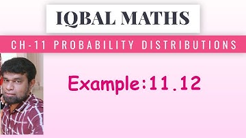 TN Class 12 Maths New Syllabus  Example 11.12 Chapter-11 Probability Distributions
