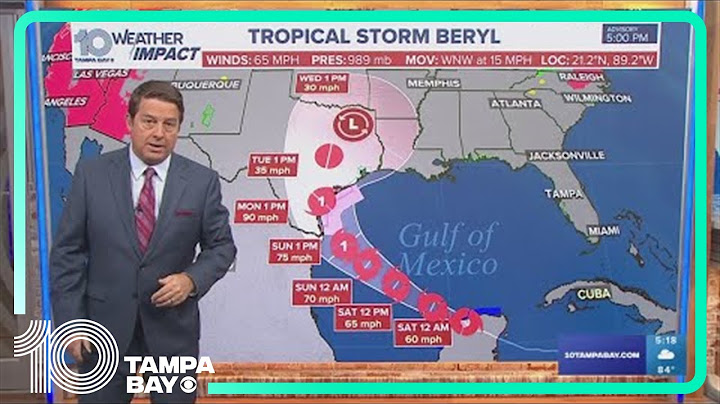 Tracking the Tropics: Tropical Storm Beryl track trends more north