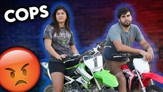 Getting chased by COPS with BRAYDON PRICE on PITBIKES...Cops and Robbers