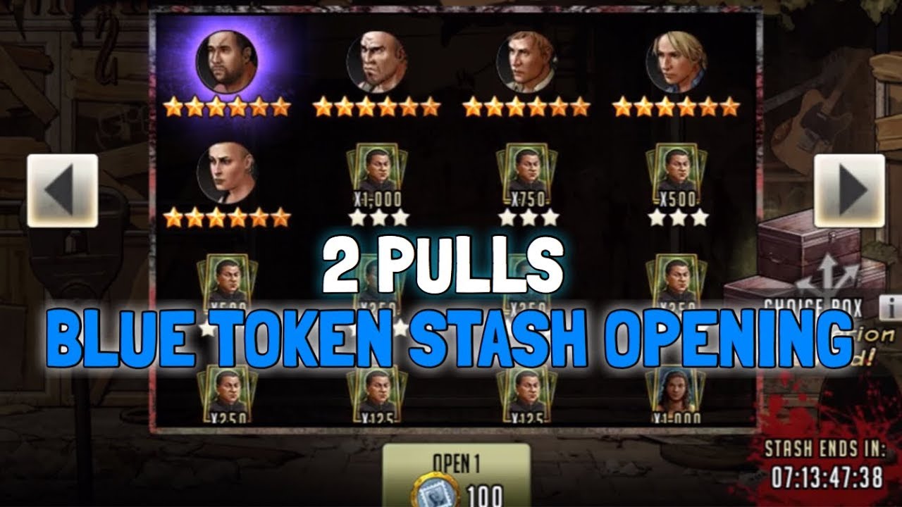 2 PULLS BLUE TOKEN STASH OPENING! DO NOT BUY THIS (EXPOSED) - Walking Dead Road to Survival