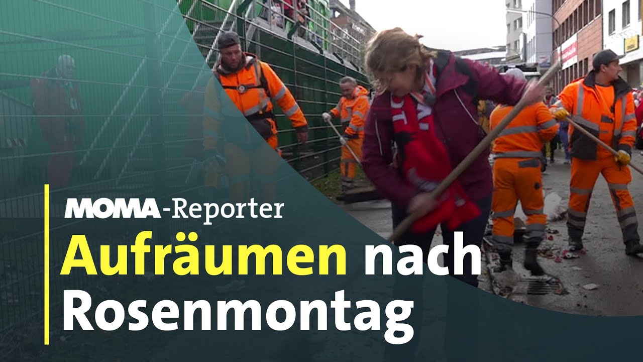 Müll beim Rosenmontagszug - so läuft das Aufräumen | ARD-Morgenmagazin