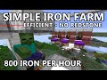 Simple Iron Farm Tutorial ( Java 1.14.4 - 1.16 ) - No Redstone, 800 Iron/Hour