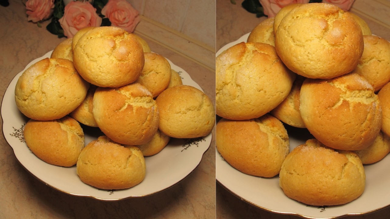 Пухкави курабийки от детските ми години, невероятно вкусни.