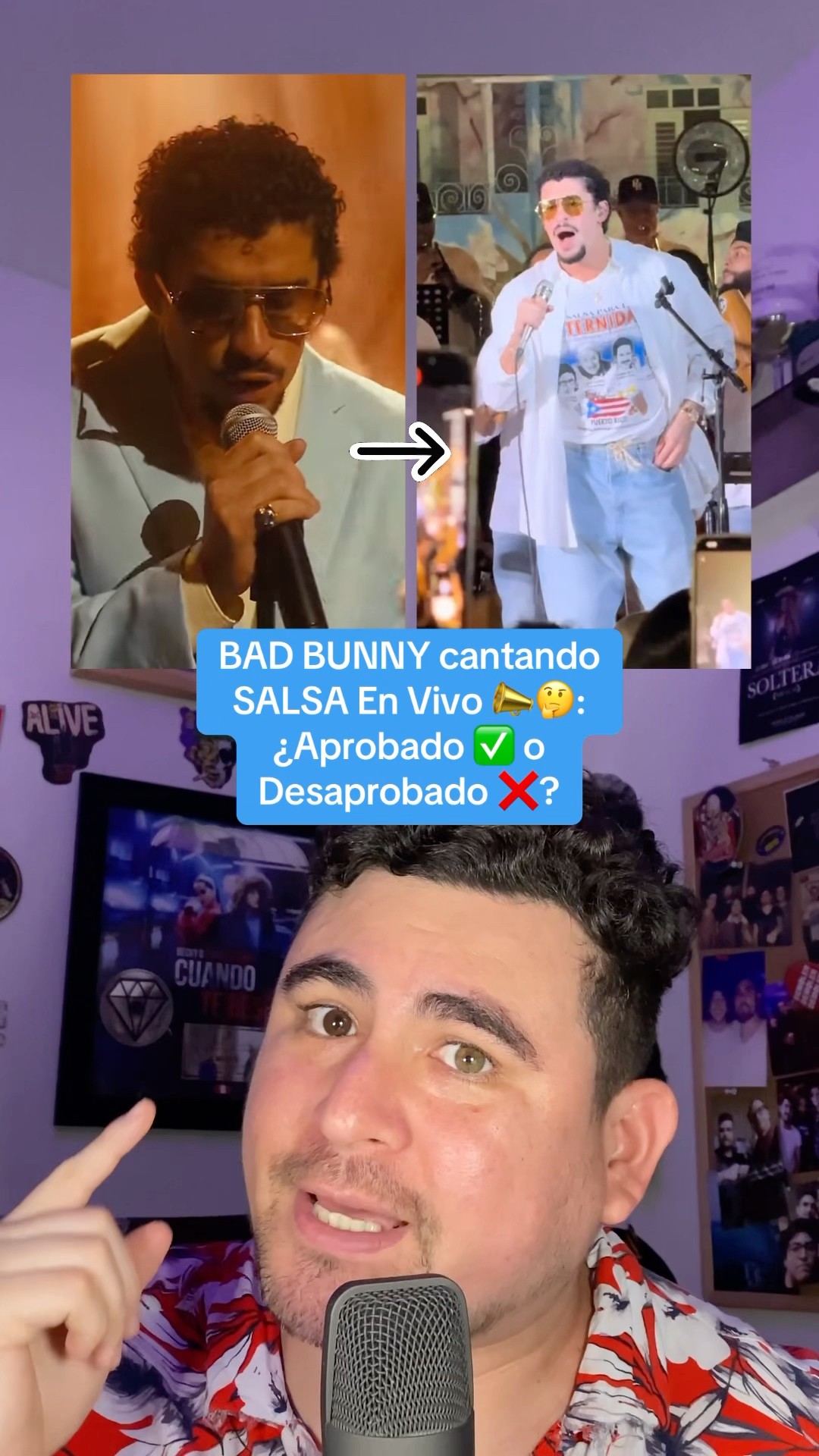 BAD BUNNY cantando SALSA En Vivo: ¿Aprobado ✅ o Desaprobado ❌? BAILE INoLVIDABLE ??