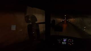 Drive In A Narrow Tunnel Scania V8 R580 Trucking Norway Pov Point Of View