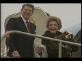 President Reagan and Nancy Reagan with new dog "Rex" on December 5, 1985