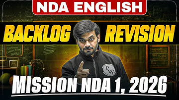 NDA English: Complete English Backlog Revision of NDA (I) Shaurya 1.0 2026 | NDA 1, 2026 | NDA Exam