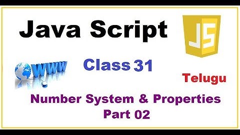Number Methods in JavaScript part-2 Telugu | Number Systems in JS | VLR Training Class 31