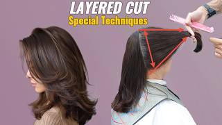 Natural Volume Layered Haircut & Soft Perm Tutorial | Step-by-Step | Professional Salon Technique screenshot 5