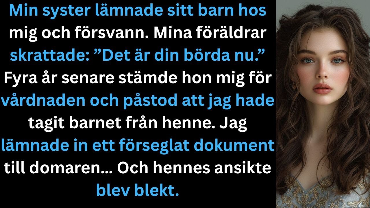 Min syster lämnade sitt barn hos mig och försvann — fyra år senare tog hon mig till domstol.