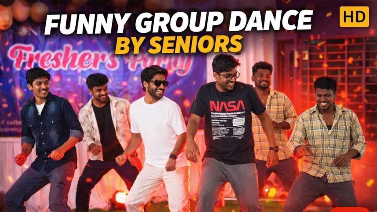 Funny group dance by the seniors 🤣 in freshers party 🎉🎉 // telugu toons 
