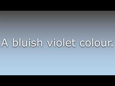 What does Blue violet mean?