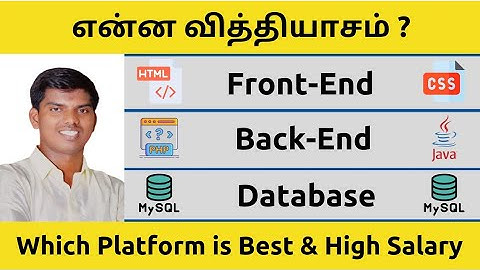 Back end, Front end & Database | Introduction | Difference | Programming Language | Tamil