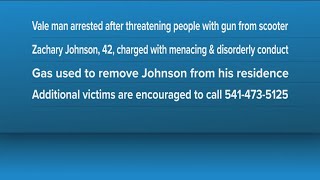 Malheur County man arrested for disorderly conduct after pointing gun, threatening minors