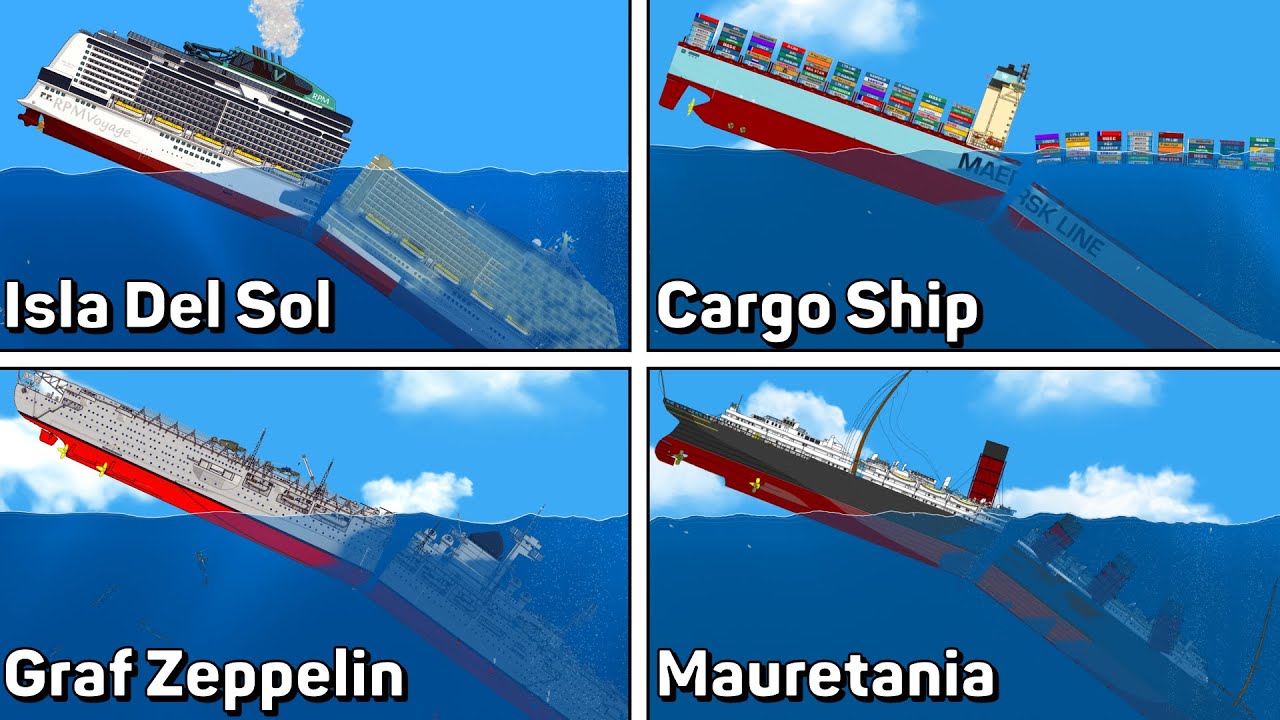Famous Ships Sink Like Titanic | Floating Sandbox