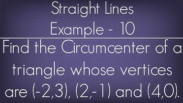 Straight Lines Example - 10 l Maths Geometry