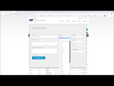 EFI Customer Portal - Log a case Guide HD