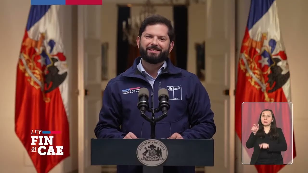 Proyecto de ley #FINalCAE: Cadena nacional del Presidente Gabriel Boric Font