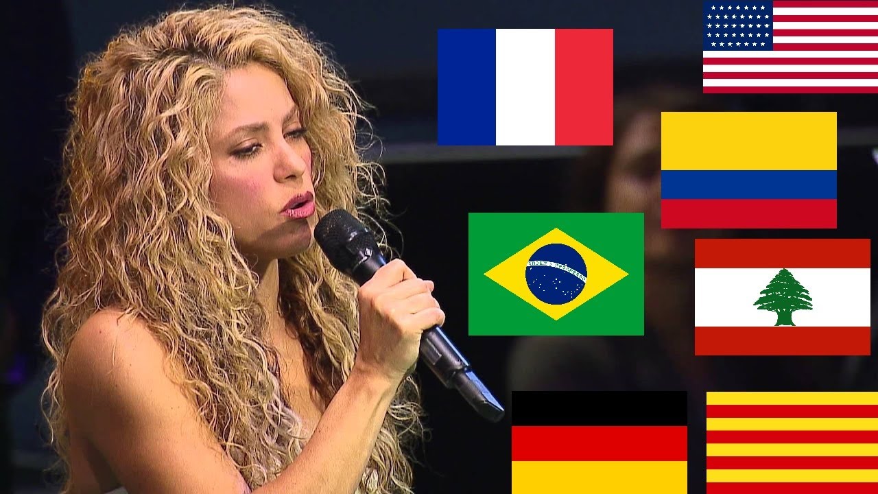 Shakira Singing in 8 Different Languages - YouTube