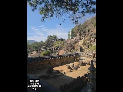 #경남에 있는 유명한 곳.                          #추천 머리가 맑아지는 곳.                     #함양 마천에 위치한 석굴법당 앞 연못.
