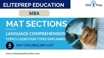 MAT 2024-25 | Verbal Section | Topics & Question Types Explained | MAT Vocabulary List Free Download